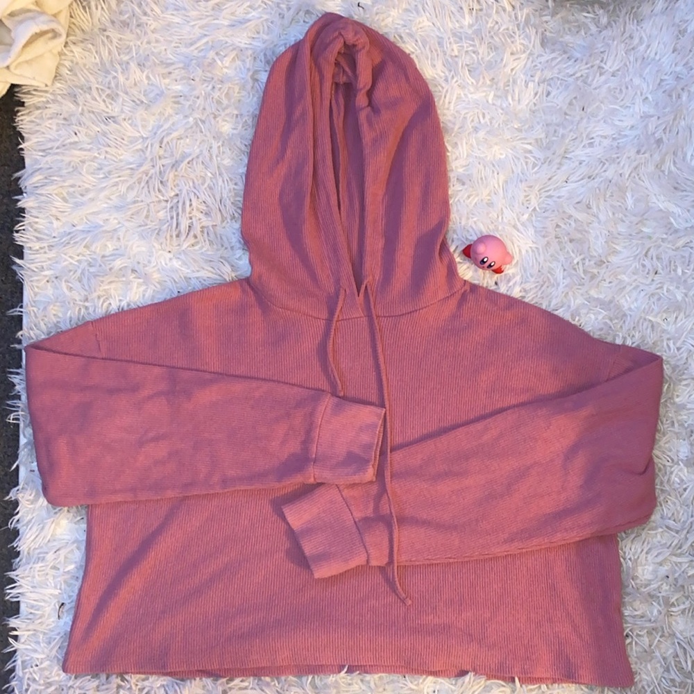 Pink, long sleeve with a hoodie!